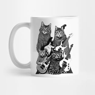 Guitar Cats Tie Dye Mug